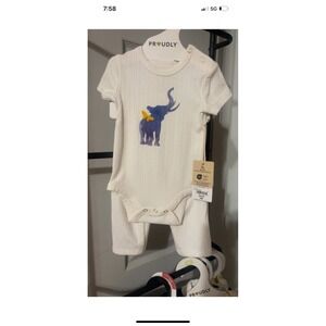 Proudly Baby Girls 3month Outfit 2pc Set NWT